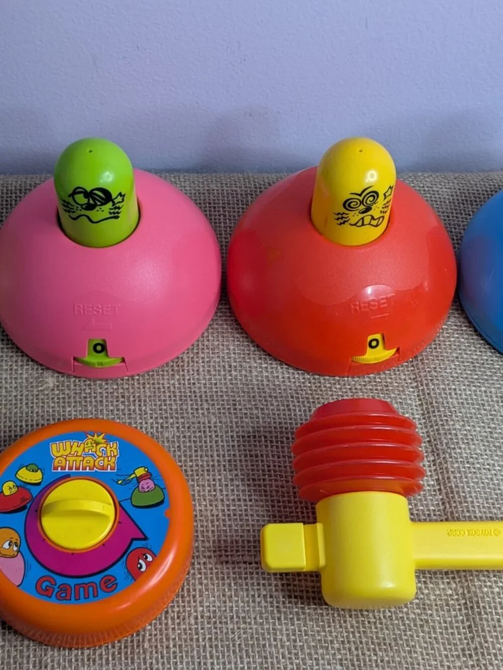 1986 Whack Attack Mattel Games Whack A Mole Family Game Toy 100% Complete Works